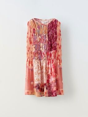 NWOT floral ruched Zara girls dress 10yrs